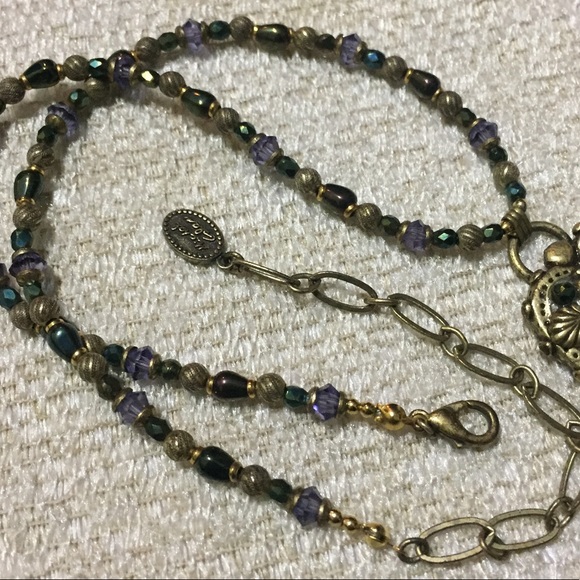 Vintage Michal Golan Crystal Heart Necklace - Picture 8 of 9